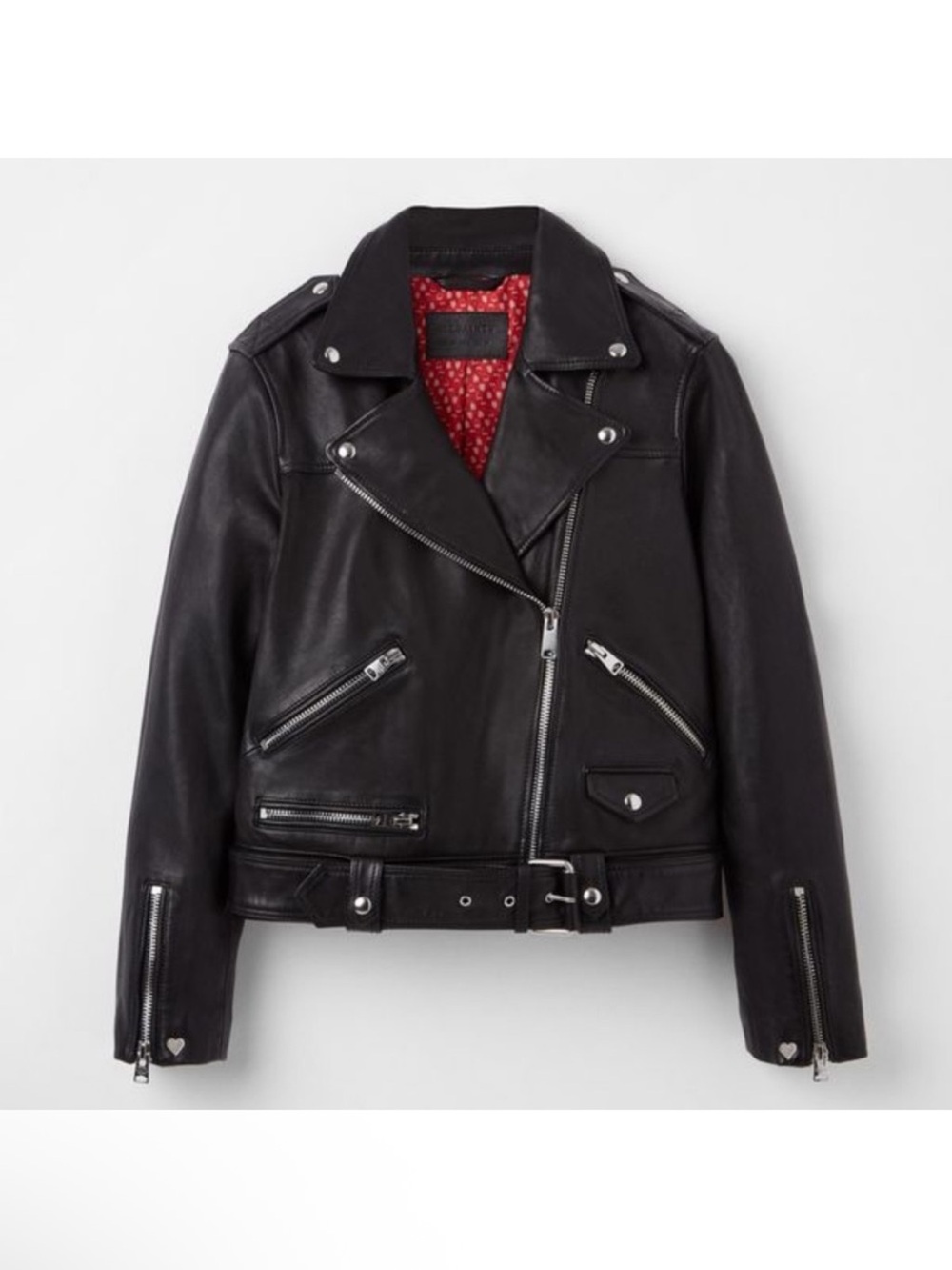 NWOT AllSaints Estae Black Leather Jacket